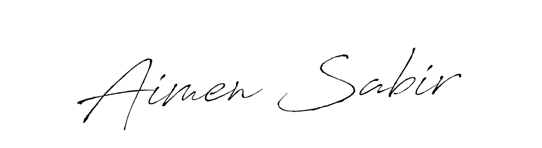 Also You can easily find your signature by using the search form. We will create Aimen Sabir name handwritten signature images for you free of cost using Antro_Vectra sign style. Aimen Sabir signature style 6 images and pictures png