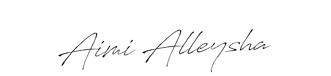 Aimi Alleysha stylish signature style. Best Handwritten Sign (Antro_Vectra) for my name. Handwritten Signature Collection Ideas for my name Aimi Alleysha. Aimi Alleysha signature style 6 images and pictures png