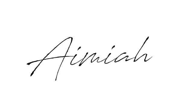 How to make Aimiah name signature. Use Antro_Vectra style for creating short signs online. This is the latest handwritten sign. Aimiah signature style 6 images and pictures png