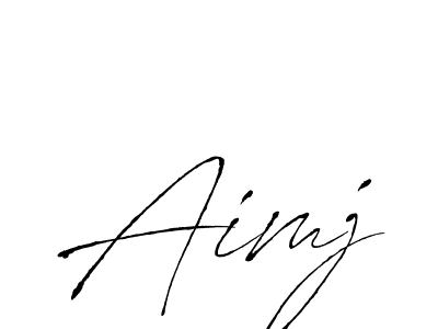 Use a signature maker to create a handwritten signature online. With this signature software, you can design (Antro_Vectra) your own signature for name Aimj. Aimj signature style 6 images and pictures png