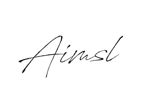 How to make Aimsl signature? Antro_Vectra is a professional autograph style. Create handwritten signature for Aimsl name. Aimsl signature style 6 images and pictures png