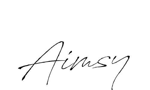 How to make Aimsy signature? Antro_Vectra is a professional autograph style. Create handwritten signature for Aimsy name. Aimsy signature style 6 images and pictures png