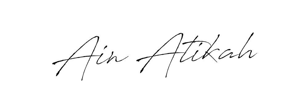 Similarly Antro_Vectra is the best handwritten signature design. Signature creator online .You can use it as an online autograph creator for name Ain Atikah. Ain Atikah signature style 6 images and pictures png