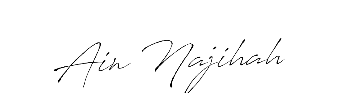 Similarly Antro_Vectra is the best handwritten signature design. Signature creator online .You can use it as an online autograph creator for name Ain Najihah. Ain Najihah signature style 6 images and pictures png