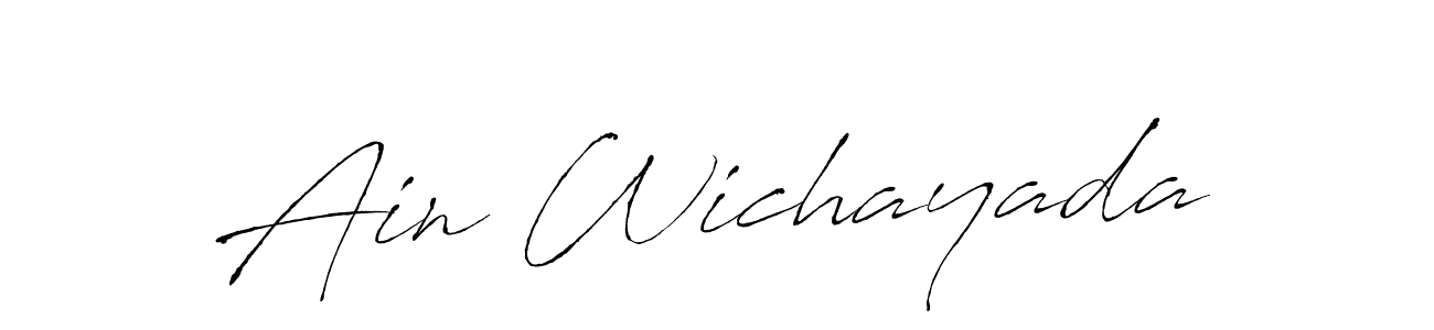 Make a beautiful signature design for name Ain Wichayada. With this signature (Antro_Vectra) style, you can create a handwritten signature for free. Ain Wichayada signature style 6 images and pictures png