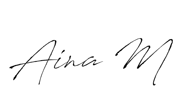 You can use this online signature creator to create a handwritten signature for the name Aina M. This is the best online autograph maker. Aina M signature style 6 images and pictures png