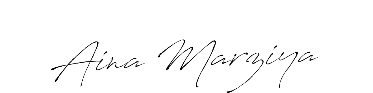 How to make Aina Marziya name signature. Use Antro_Vectra style for creating short signs online. This is the latest handwritten sign. Aina Marziya signature style 6 images and pictures png