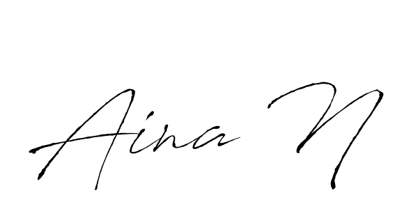 It looks lik you need a new signature style for name Aina N. Design unique handwritten (Antro_Vectra) signature with our free signature maker in just a few clicks. Aina N signature style 6 images and pictures png