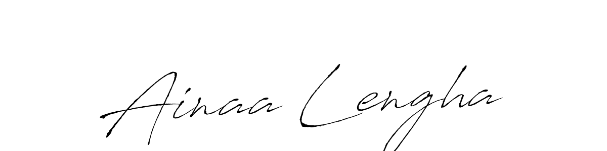 How to make Ainaa Lengha signature? Antro_Vectra is a professional autograph style. Create handwritten signature for Ainaa Lengha name. Ainaa Lengha signature style 6 images and pictures png