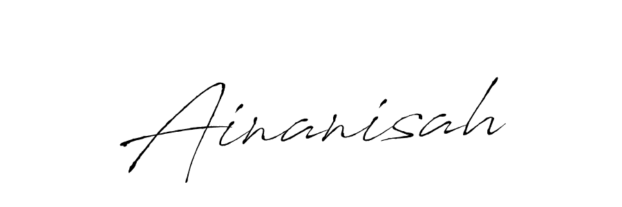How to make Ainanisah signature? Antro_Vectra is a professional autograph style. Create handwritten signature for Ainanisah name. Ainanisah signature style 6 images and pictures png