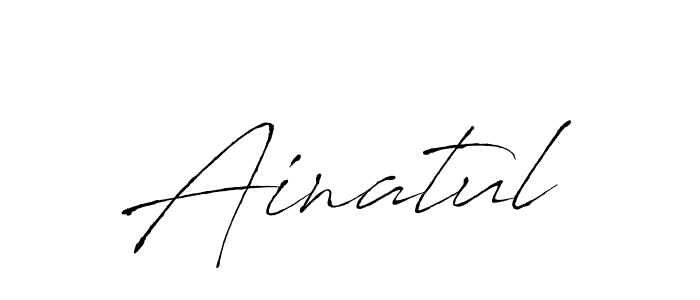 Create a beautiful signature design for name Ainatul. With this signature (Antro_Vectra) fonts, you can make a handwritten signature for free. Ainatul signature style 6 images and pictures png