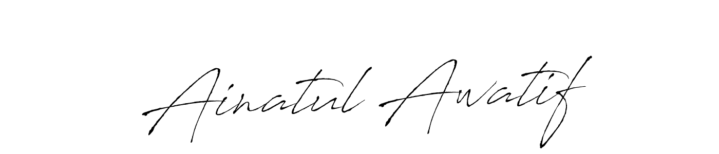 Also You can easily find your signature by using the search form. We will create Ainatul Awatif name handwritten signature images for you free of cost using Antro_Vectra sign style. Ainatul Awatif signature style 6 images and pictures png