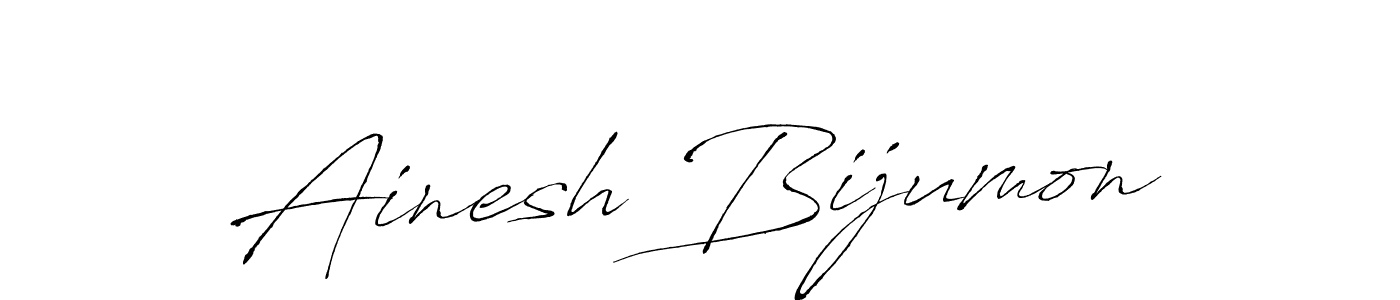 Ainesh Bijumon stylish signature style. Best Handwritten Sign (Antro_Vectra) for my name. Handwritten Signature Collection Ideas for my name Ainesh Bijumon. Ainesh Bijumon signature style 6 images and pictures png