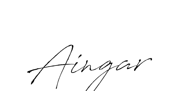 Design your own signature with our free online signature maker. With this signature software, you can create a handwritten (Antro_Vectra) signature for name Aingar. Aingar signature style 6 images and pictures png