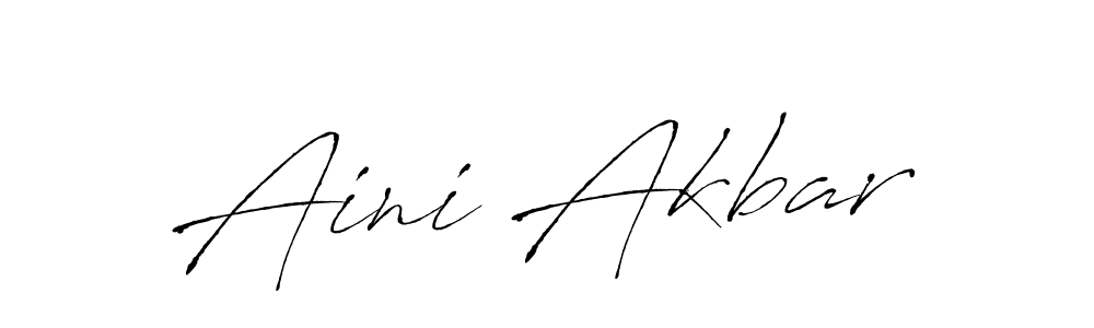 Create a beautiful signature design for name Aini Akbar. With this signature (Antro_Vectra) fonts, you can make a handwritten signature for free. Aini Akbar signature style 6 images and pictures png