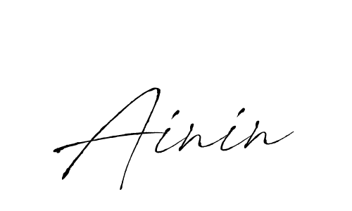How to make Ainin signature? Antro_Vectra is a professional autograph style. Create handwritten signature for Ainin name. Ainin signature style 6 images and pictures png
