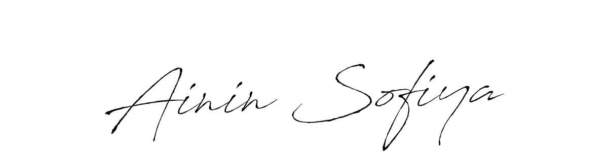 Use a signature maker to create a handwritten signature online. With this signature software, you can design (Antro_Vectra) your own signature for name Ainin Sofiya. Ainin Sofiya signature style 6 images and pictures png
