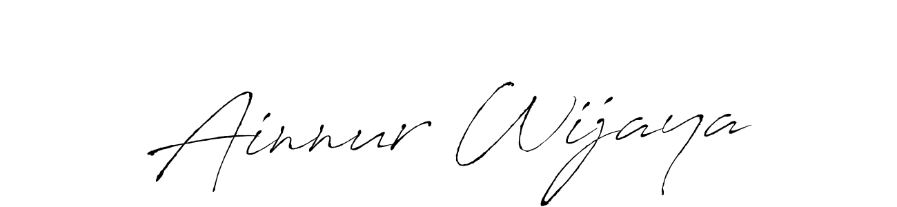 Also we have Ainnur Wijaya name is the best signature style. Create professional handwritten signature collection using Antro_Vectra autograph style. Ainnur Wijaya signature style 6 images and pictures png