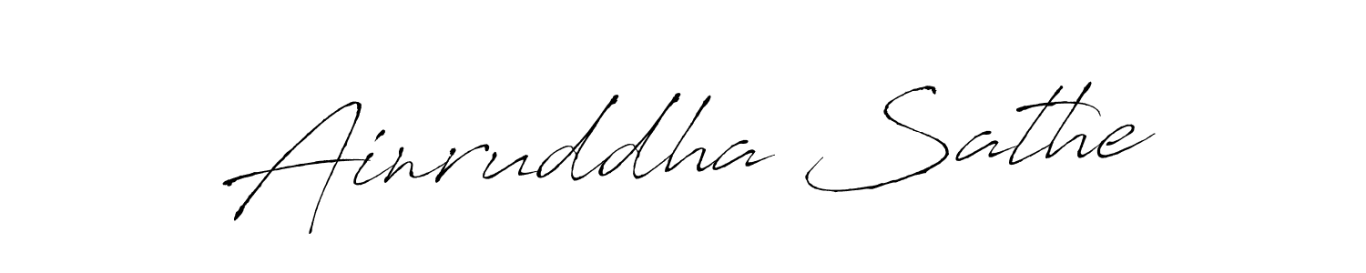 Create a beautiful signature design for name Ainruddha Sathe. With this signature (Antro_Vectra) fonts, you can make a handwritten signature for free. Ainruddha Sathe signature style 6 images and pictures png
