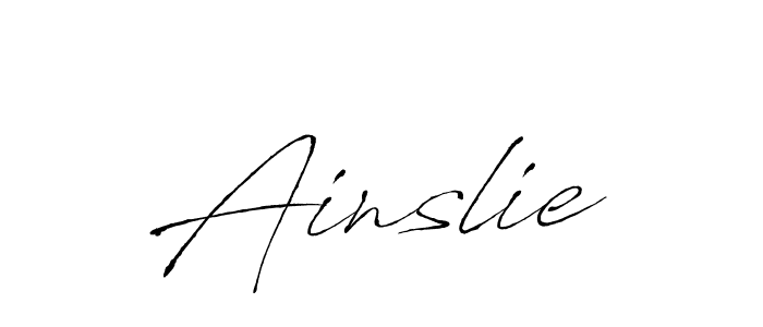 How to make Ainslie signature? Antro_Vectra is a professional autograph style. Create handwritten signature for Ainslie name. Ainslie signature style 6 images and pictures png
