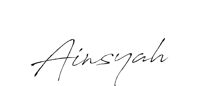 Make a beautiful signature design for name Ainsyah. Use this online signature maker to create a handwritten signature for free. Ainsyah signature style 6 images and pictures png