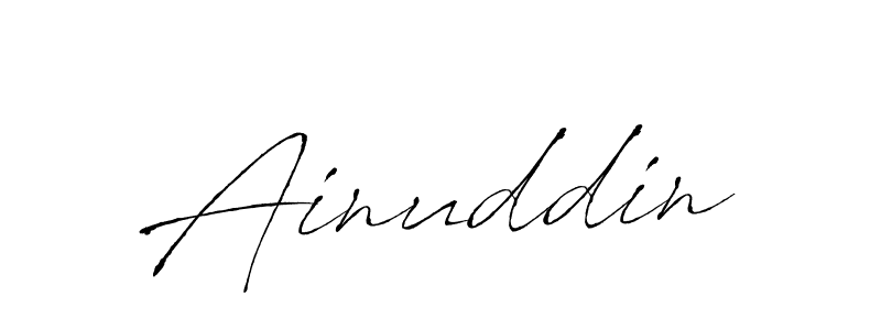 Use a signature maker to create a handwritten signature online. With this signature software, you can design (Antro_Vectra) your own signature for name Ainuddin. Ainuddin signature style 6 images and pictures png