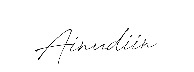 Design your own signature with our free online signature maker. With this signature software, you can create a handwritten (Antro_Vectra) signature for name Ainudiin. Ainudiin signature style 6 images and pictures png