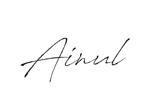 Use a signature maker to create a handwritten signature online. With this signature software, you can design (Antro_Vectra) your own signature for name Ainul. Ainul signature style 6 images and pictures png