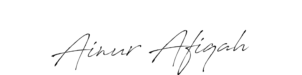 You can use this online signature creator to create a handwritten signature for the name Ainur Afiqah. This is the best online autograph maker. Ainur Afiqah signature style 6 images and pictures png