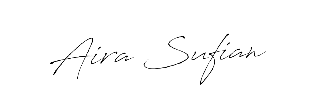 Make a beautiful signature design for name Aira Sufian. With this signature (Antro_Vectra) style, you can create a handwritten signature for free. Aira Sufian signature style 6 images and pictures png