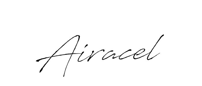 Design your own signature with our free online signature maker. With this signature software, you can create a handwritten (Antro_Vectra) signature for name Airacel. Airacel signature style 6 images and pictures png