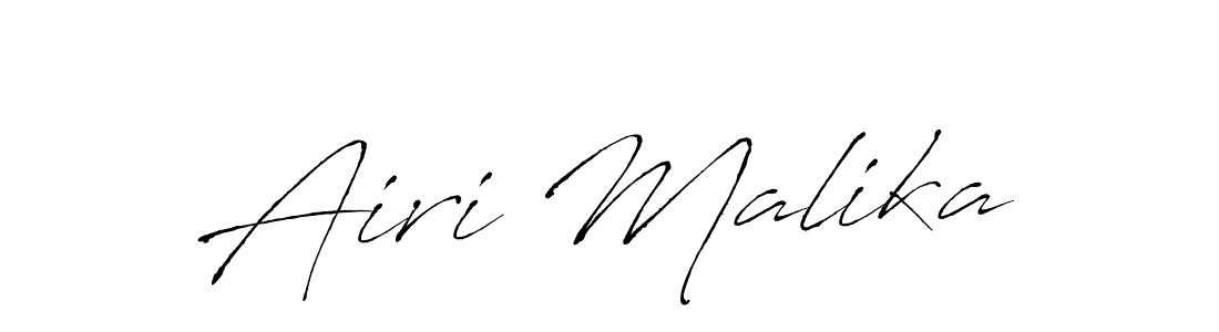 Make a beautiful signature design for name Airi Malika. With this signature (Antro_Vectra) style, you can create a handwritten signature for free. Airi Malika signature style 6 images and pictures png