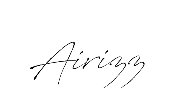 Design your own signature with our free online signature maker. With this signature software, you can create a handwritten (Antro_Vectra) signature for name Airizz. Airizz signature style 6 images and pictures png