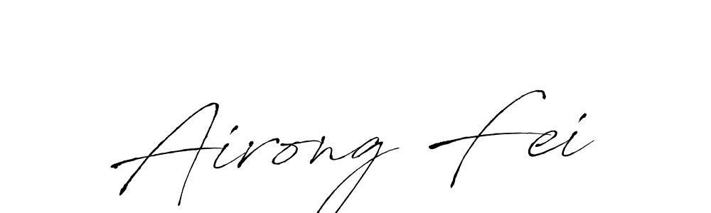 Antro_Vectra is a professional signature style that is perfect for those who want to add a touch of class to their signature. It is also a great choice for those who want to make their signature more unique. Get Airong Fei name to fancy signature for free. Airong Fei signature style 6 images and pictures png