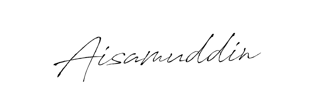 Use a signature maker to create a handwritten signature online. With this signature software, you can design (Antro_Vectra) your own signature for name Aisamuddin. Aisamuddin signature style 6 images and pictures png