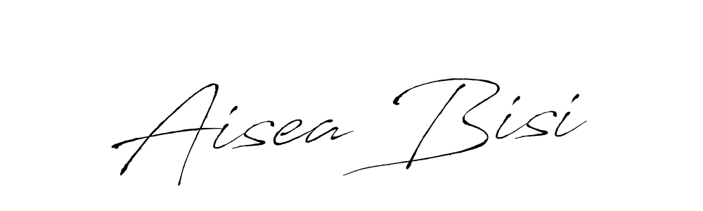 How to make Aisea Bisi name signature. Use Antro_Vectra style for creating short signs online. This is the latest handwritten sign. Aisea Bisi signature style 6 images and pictures png