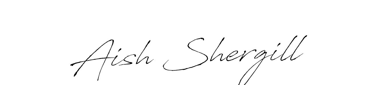 Aish Shergill stylish signature style. Best Handwritten Sign (Antro_Vectra) for my name. Handwritten Signature Collection Ideas for my name Aish Shergill. Aish Shergill signature style 6 images and pictures png