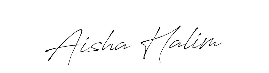 How to make Aisha Halim signature? Antro_Vectra is a professional autograph style. Create handwritten signature for Aisha Halim name. Aisha Halim signature style 6 images and pictures png
