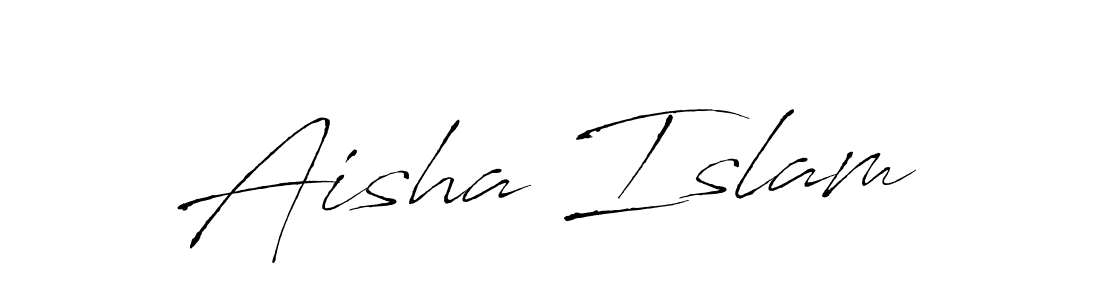 How to make Aisha Islam name signature. Use Antro_Vectra style for creating short signs online. This is the latest handwritten sign. Aisha Islam signature style 6 images and pictures png