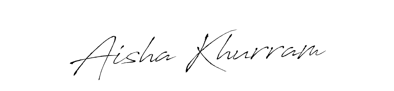 How to make Aisha Khurram signature? Antro_Vectra is a professional autograph style. Create handwritten signature for Aisha Khurram name. Aisha Khurram signature style 6 images and pictures png