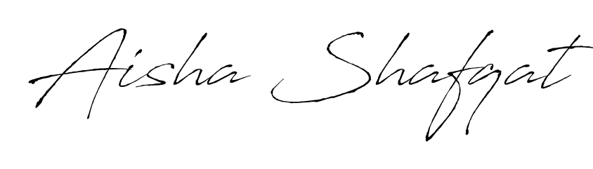 A classic penmanship look for Aisha Shafqat. The Antro_Vectra font brings timeless elegance and confidence to every signed document. Aisha Shafqat signature style 6 images and pictures png