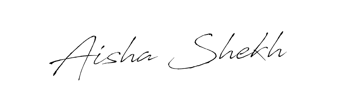 How to make Aisha Shekh name signature. Use Antro_Vectra style for creating short signs online. This is the latest handwritten sign. Aisha Shekh signature style 6 images and pictures png