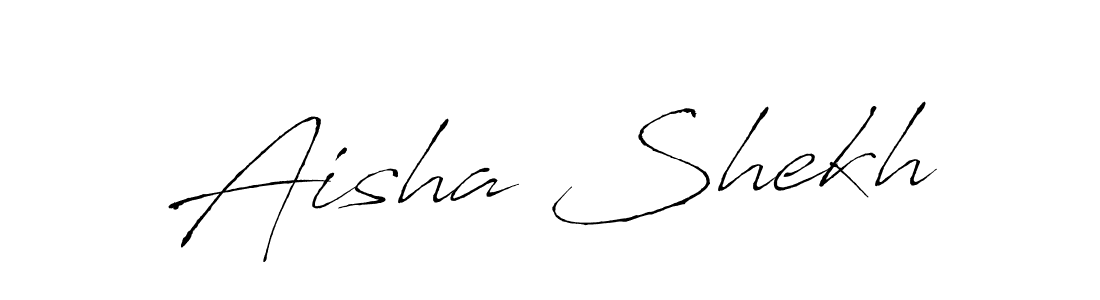 How to make Aisha Shekh name signature. Use Antro_Vectra style for creating short signs online. This is the latest handwritten sign. Aisha Shekh signature style 6 images and pictures png