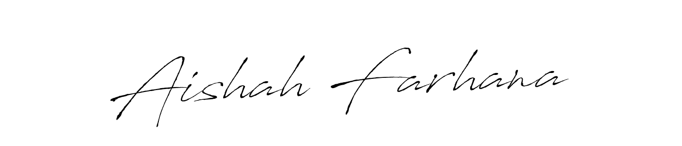 Make a beautiful signature design for name Aishah Farhana. With this signature (Antro_Vectra) style, you can create a handwritten signature for free. Aishah Farhana signature style 6 images and pictures png