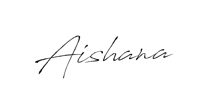 Design your own signature with our free online signature maker. With this signature software, you can create a handwritten (Antro_Vectra) signature for name Aishana. Aishana signature style 6 images and pictures png