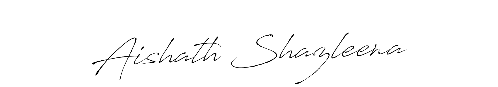 How to make Aishath Shazleena name signature. Use Antro_Vectra style for creating short signs online. This is the latest handwritten sign. Aishath Shazleena signature style 6 images and pictures png