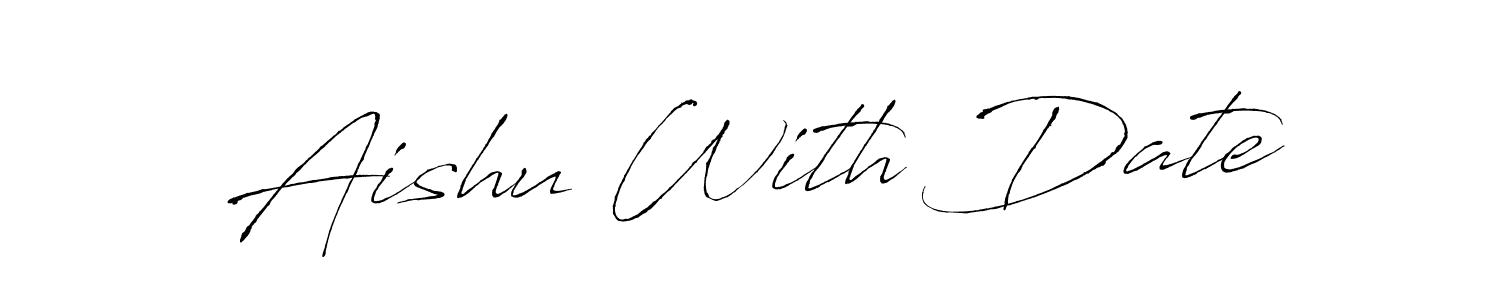 You should practise on your own different ways (Antro_Vectra) to write your name (Aishu With Date) in signature. don't let someone else do it for you. Aishu With Date signature style 6 images and pictures png