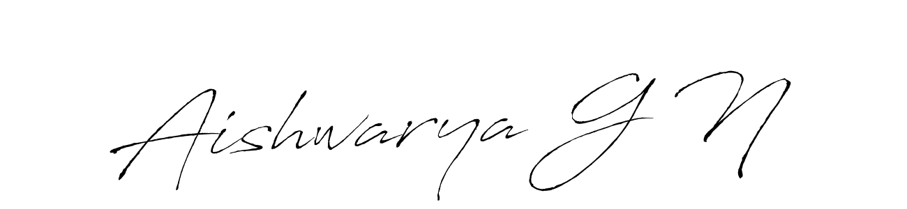 Use a signature maker to create a handwritten signature online. With this signature software, you can design (Antro_Vectra) your own signature for name Aishwarya G N. Aishwarya G N signature style 6 images and pictures png