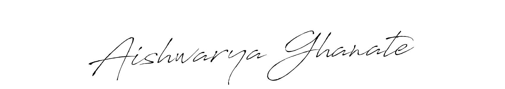 How to make Aishwarya Ghanate name signature. Use Antro_Vectra style for creating short signs online. This is the latest handwritten sign. Aishwarya Ghanate signature style 6 images and pictures png