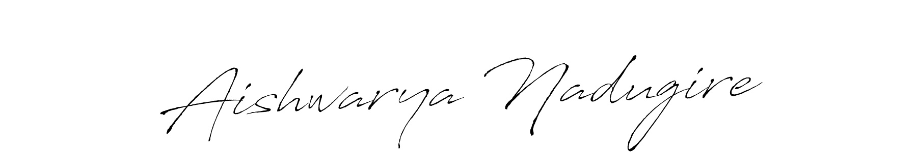 Create a beautiful signature design for name Aishwarya Nadugire. With this signature (Antro_Vectra) fonts, you can make a handwritten signature for free. Aishwarya Nadugire signature style 6 images and pictures png